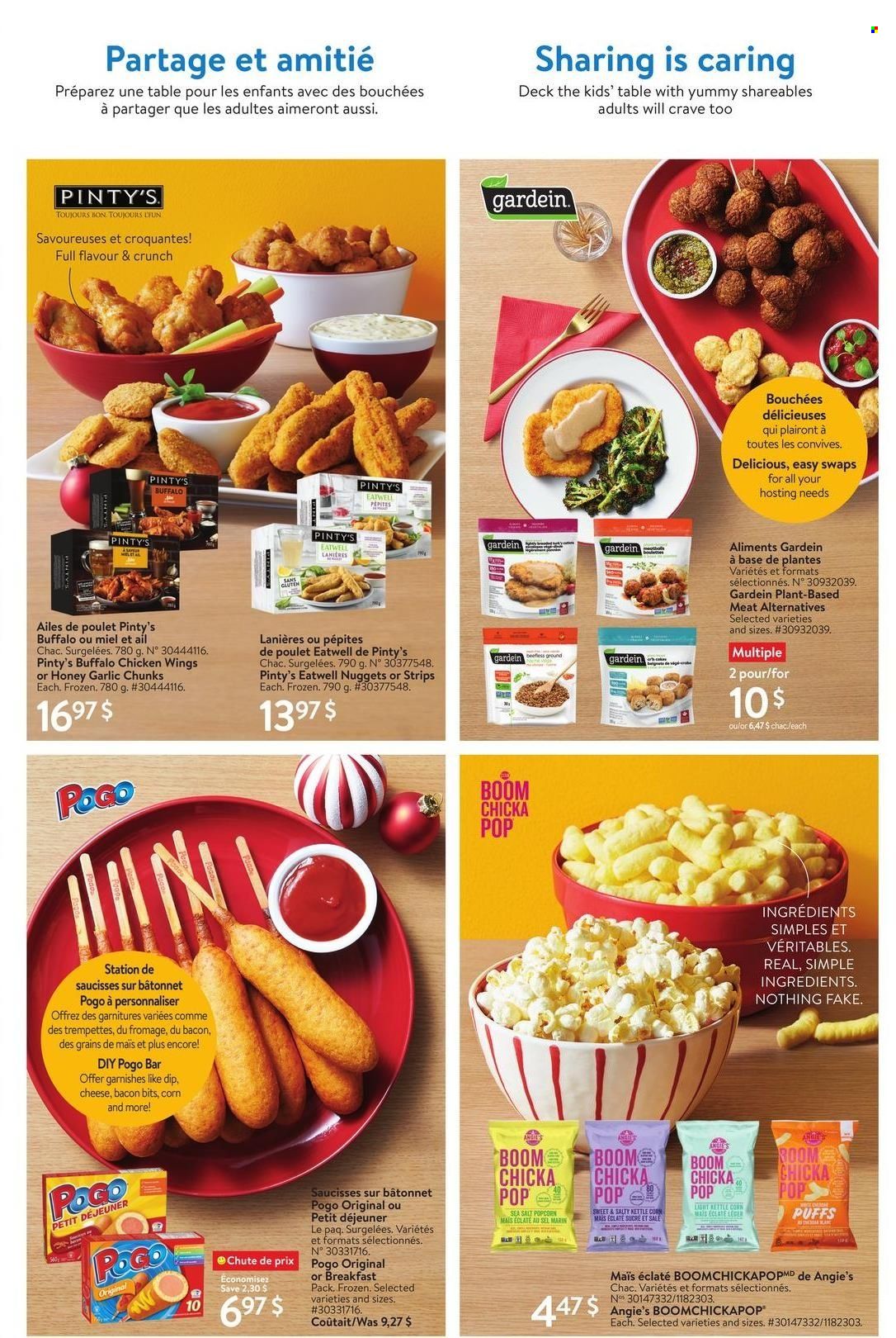 thumbnail - Walmart Flyer - December 01, 2022 - December 28, 2022 - Sales products - puffs, garlic, nuggets, bacon bits, cheese, kettle corn, popcorn, breakfast pack, table. Page 3.