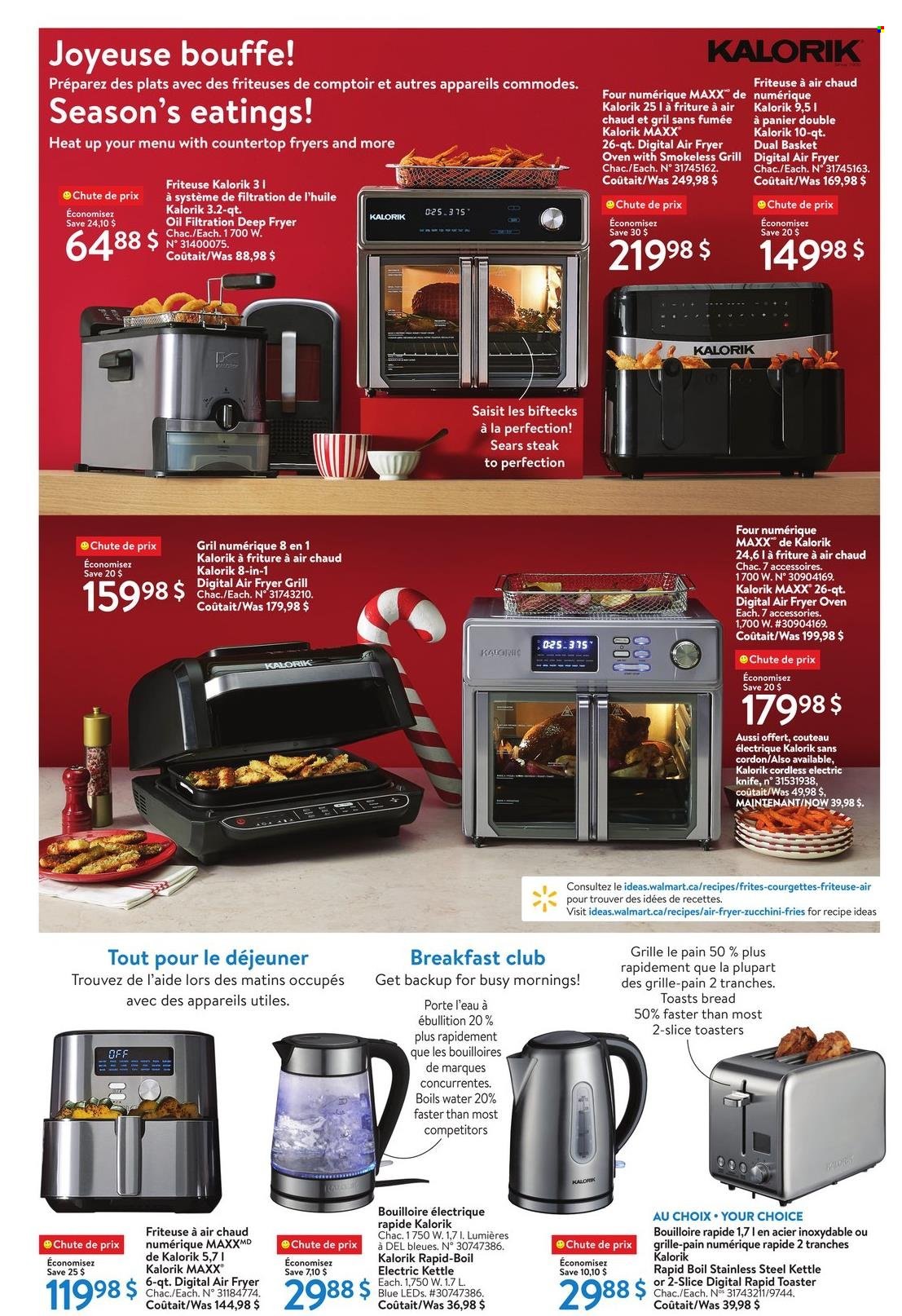 thumbnail - Walmart Flyer - December 01, 2022 - December 28, 2022 - Sales products - bread, zucchini, potato fries, basket, knife, oven, deep fryer, steak, toaster. Page 13.