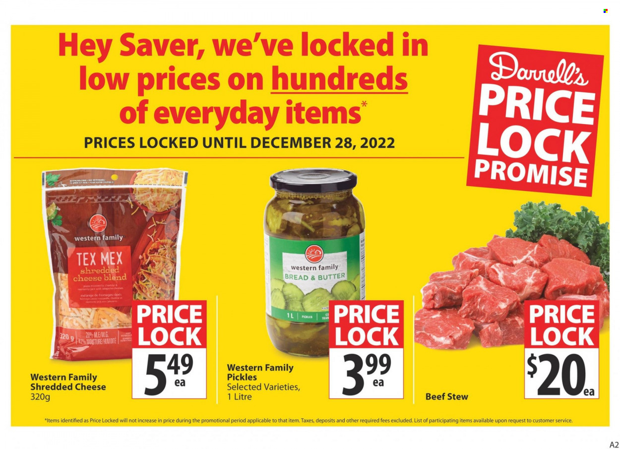 thumbnail - Save-On-Foods Flyer - December 01, 2022 - December 07, 2022 - Sales products - jalapeño, pizza, Monterey Jack cheese, shredded cheese, cheddar, pickles. Page 2.