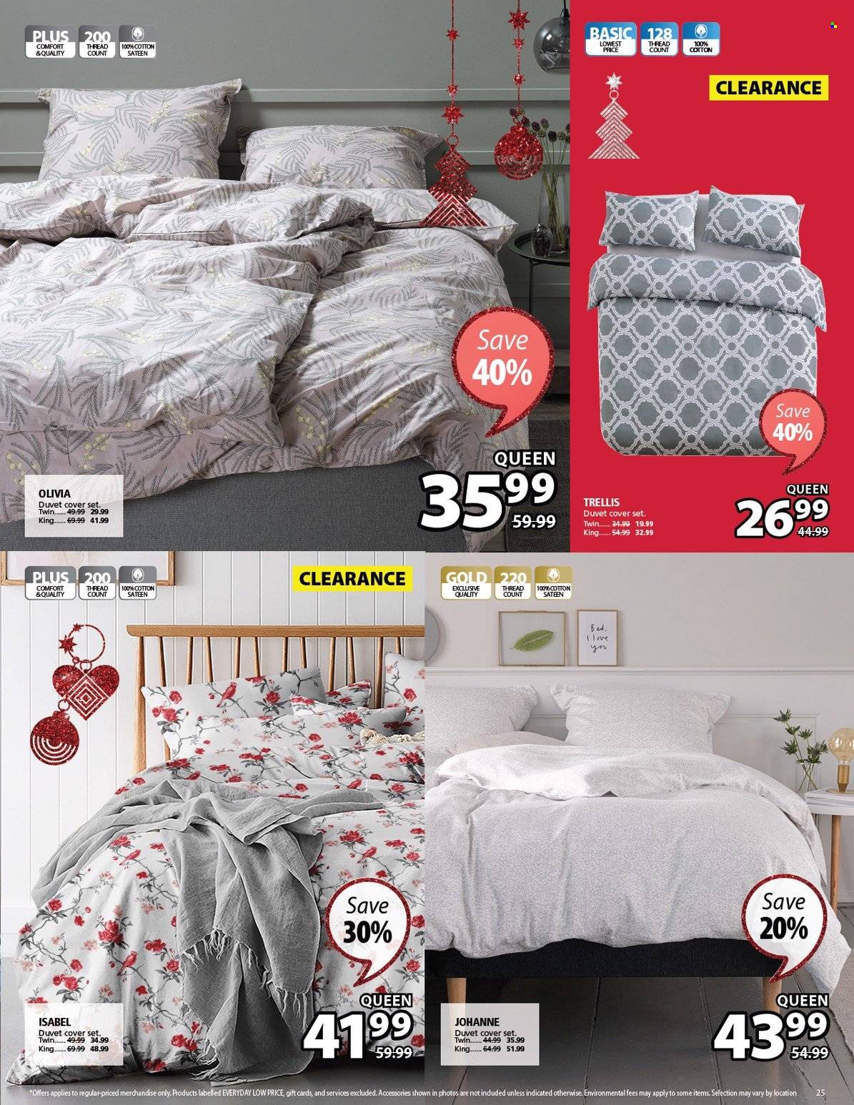thumbnail - JYSK Flyer - December 01, 2022 - December 07, 2022 - Sales products - duvet, quilt cover set, bed. Page 25.