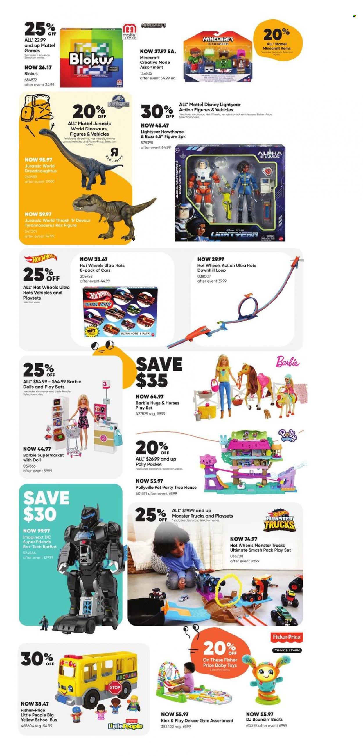 thumbnail - Toys''R''Us Flyer - December 01, 2022 - December 07, 2022 - Sales products - Disney, Barbie, Little People, Mattel, play set, toys, Hot Wheels, Fisher-Price, Monster Trucks. Page 2.