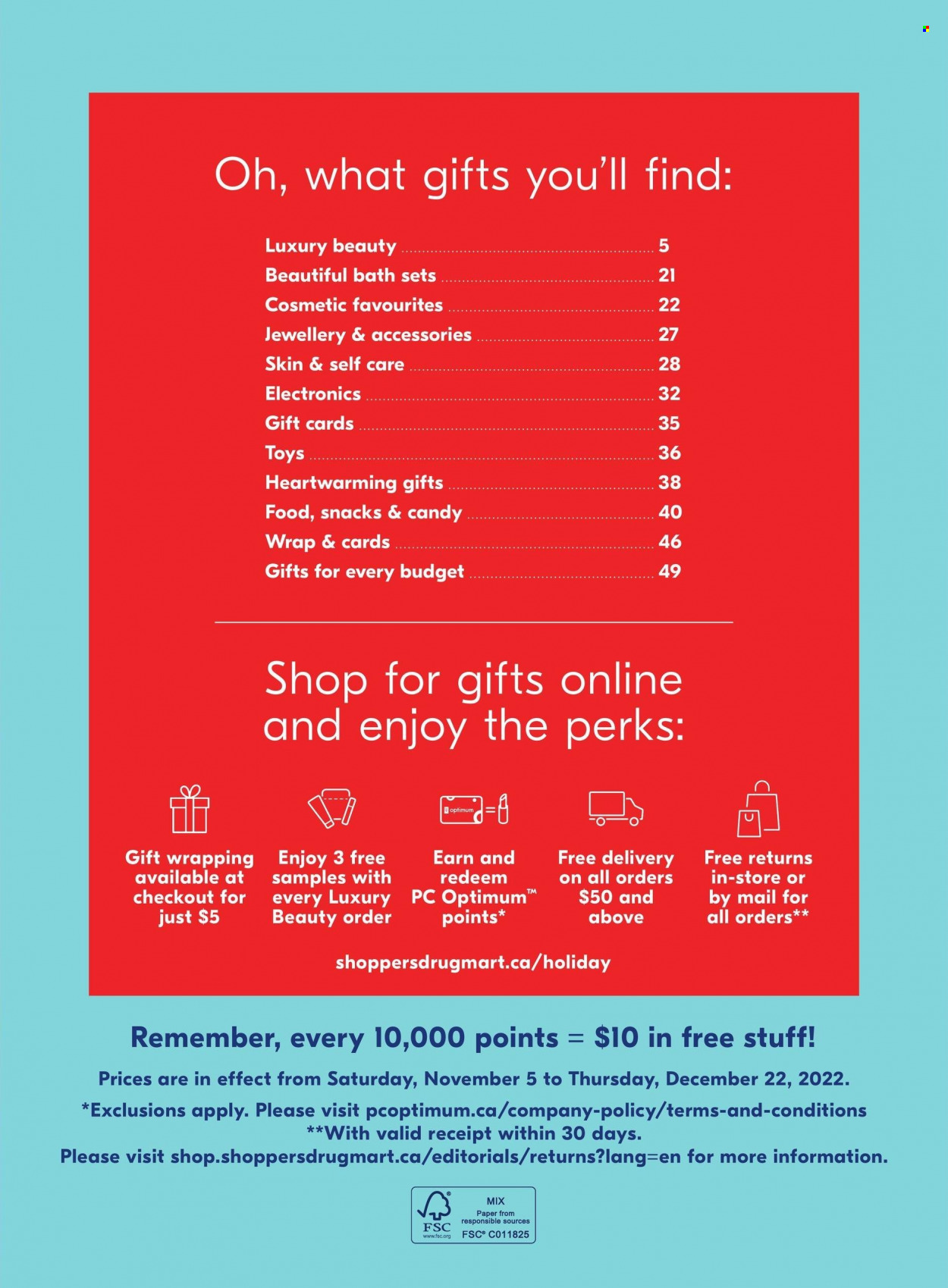 Shoppers Drug Mart flyer - November 25, 2022 - December 22, 2022. Page 2