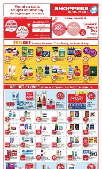 Shoppers Drug Mart Flyer - December 17, 2022 - December 23, 2022.