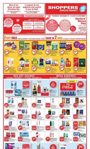 Shoppers Drug Mart Flyer - December 17, 2022 - December 23, 2022.