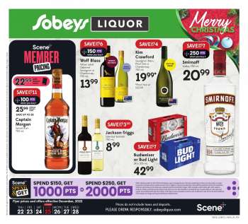 Circulaire Sobeys Liquor - 22 Décembre 2022 - 28 Décembre 2022.