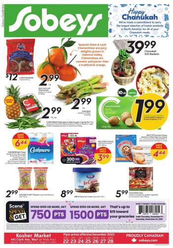 Sobeys Flyer - December 22, 2022 - December 28, 2022.