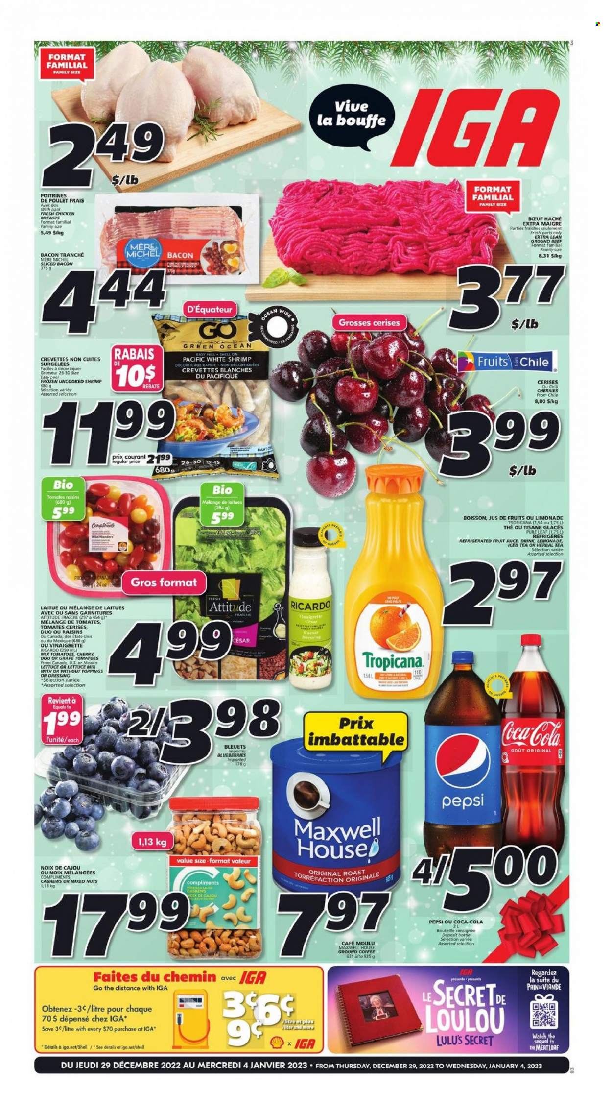 IGA flyer - December 29, 2022 - January 04, 2023. Page 1