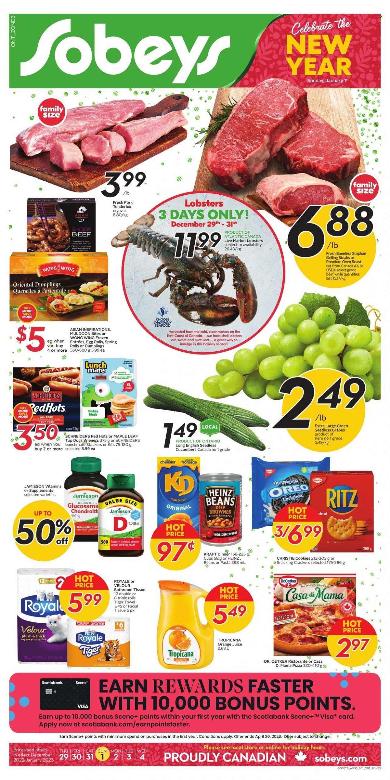 Sobeys flyer - December 29, 2022 - January 04, 2023. Page 1