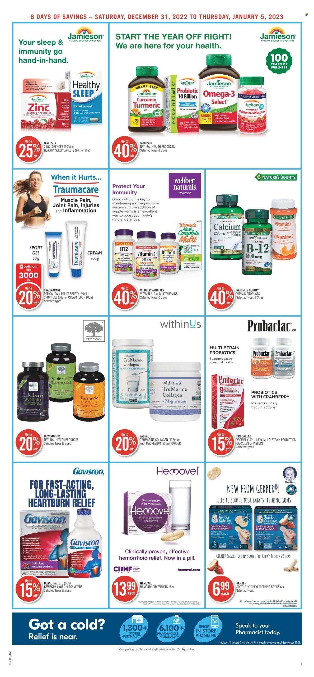 Shoppers Drug Mart flyer - December 31, 2022 - January 05, 2023. Page 3