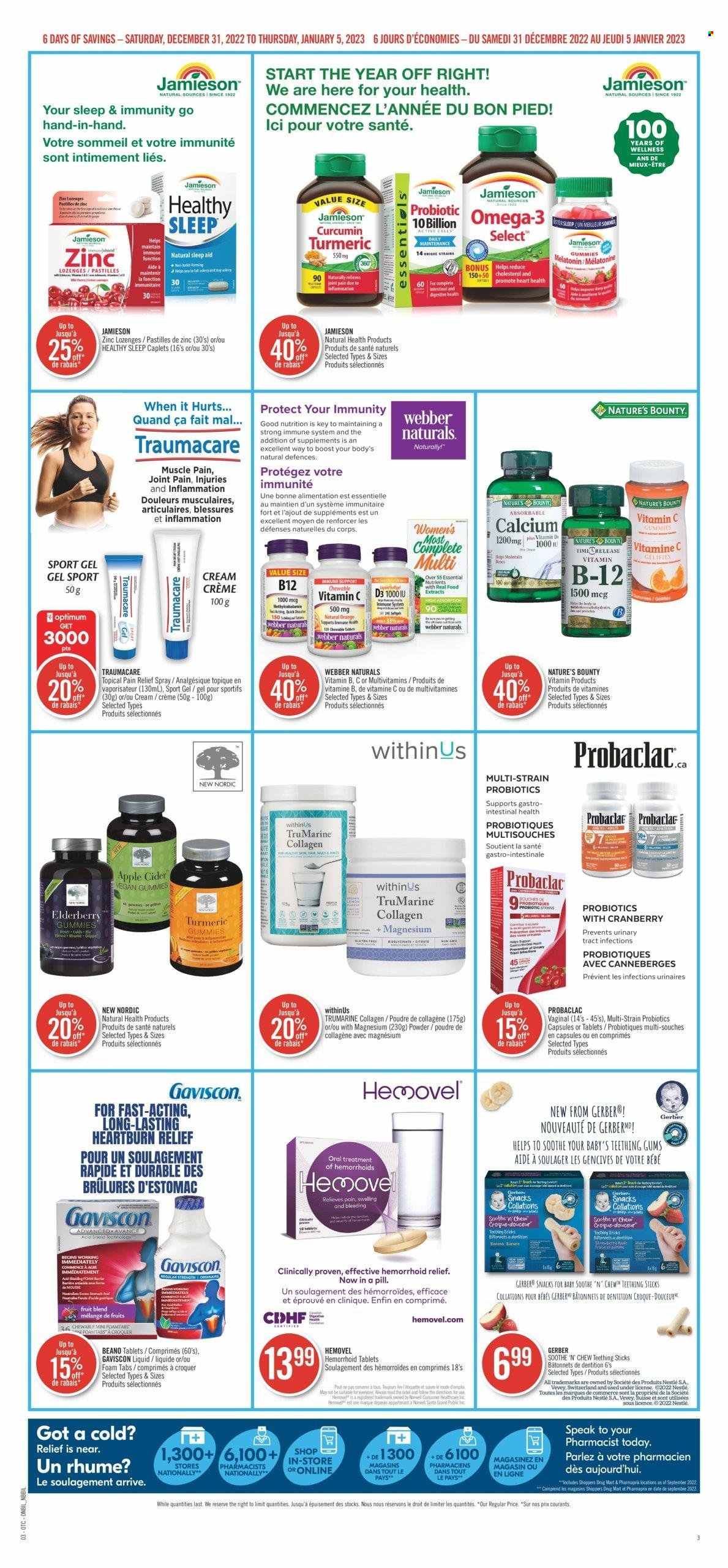 Shoppers Drug Mart flyer - December 31, 2022 - January 05, 2023. Page 3