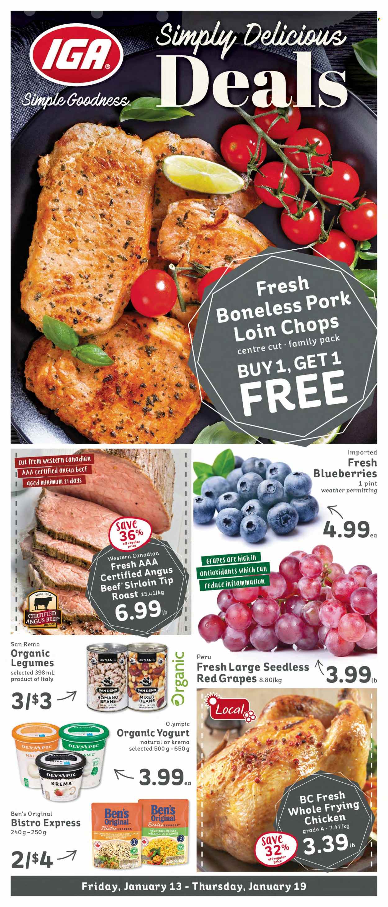 IGA Simple Goodness flyer - January 13, 2023 - January 19, 2023. Page 1
