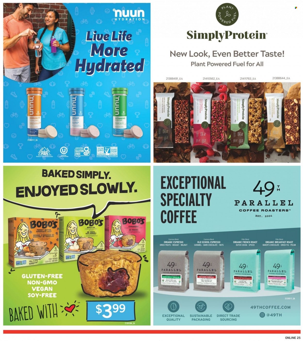 thumbnail - Fortinos Flyer - January 26, 2023 - February 01, 2023 - Sales products - Apple, pie, apple pie, dark chocolate, cocoa, caramel, peanut butter, coffee, toner, nougat. Page 24.