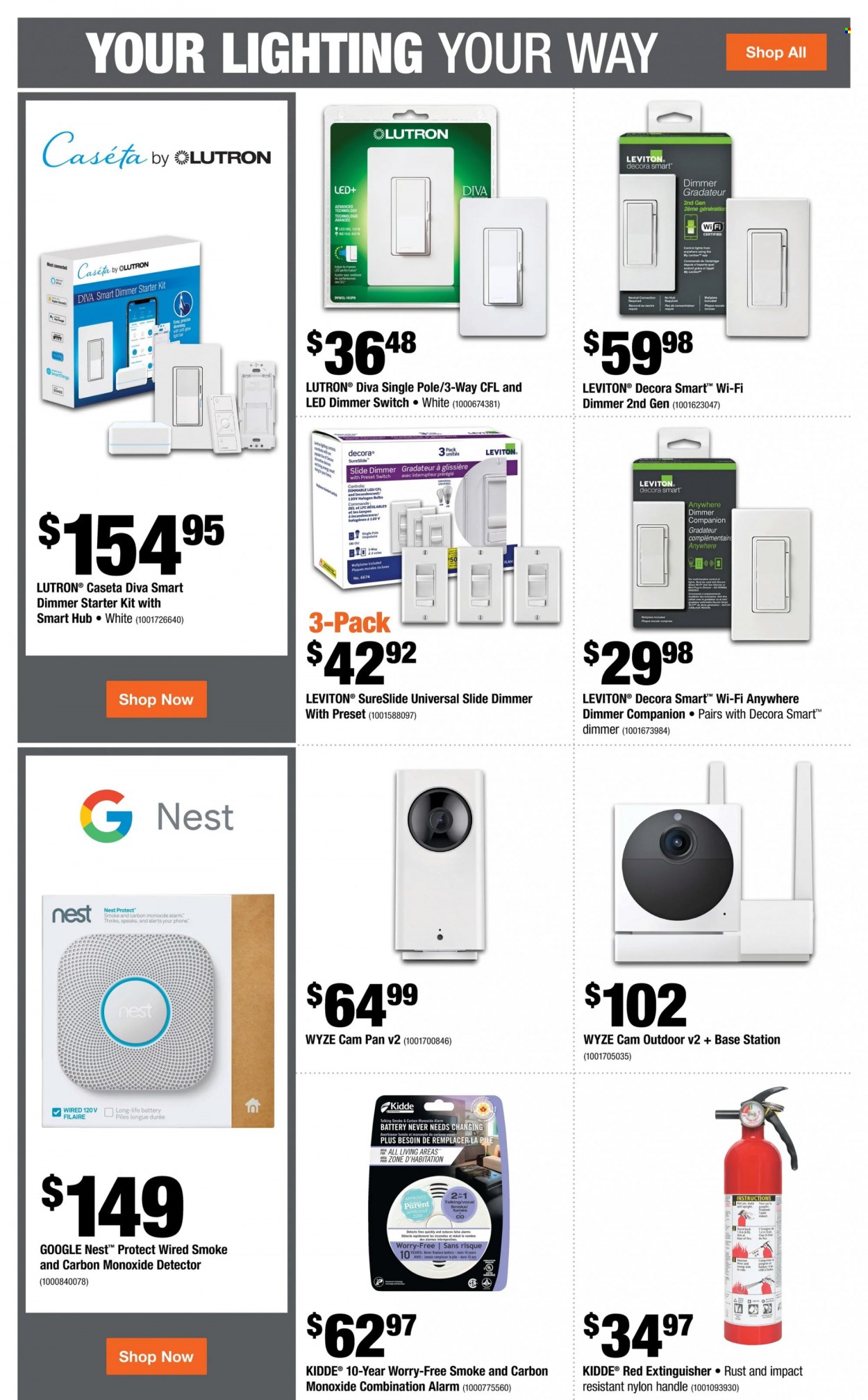 thumbnail - The Home Depot Flyer - January 26, 2023 - February 01, 2023 - Sales products - extinguisher, pan, battery, alarm, carbon monoxide alarm, lighting, switch. Page 13.