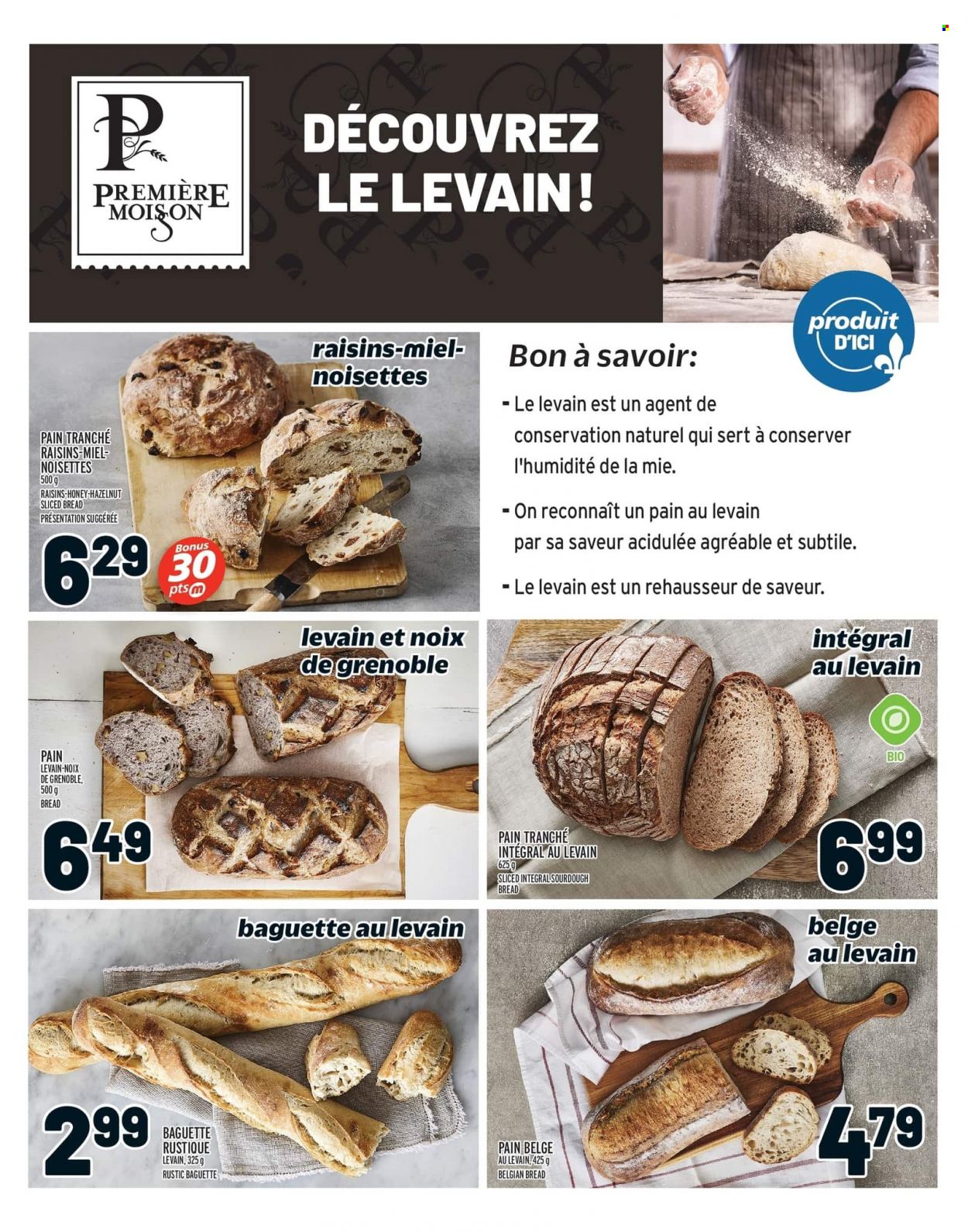 thumbnail - Metro Flyer - February 02, 2023 - February 08, 2023 - Sales products - bread, sourdough bread, honey, dried fruit, PREMIERE, baguette, raisins. Page 18.