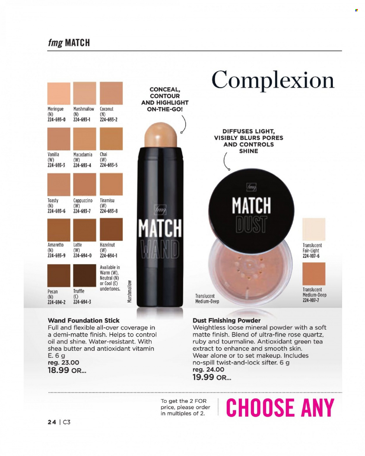 thumbnail - Avon Flyer - Sales products - makeup, contour, face powder, mineral powder, finishing powder, Go!. Page 24.