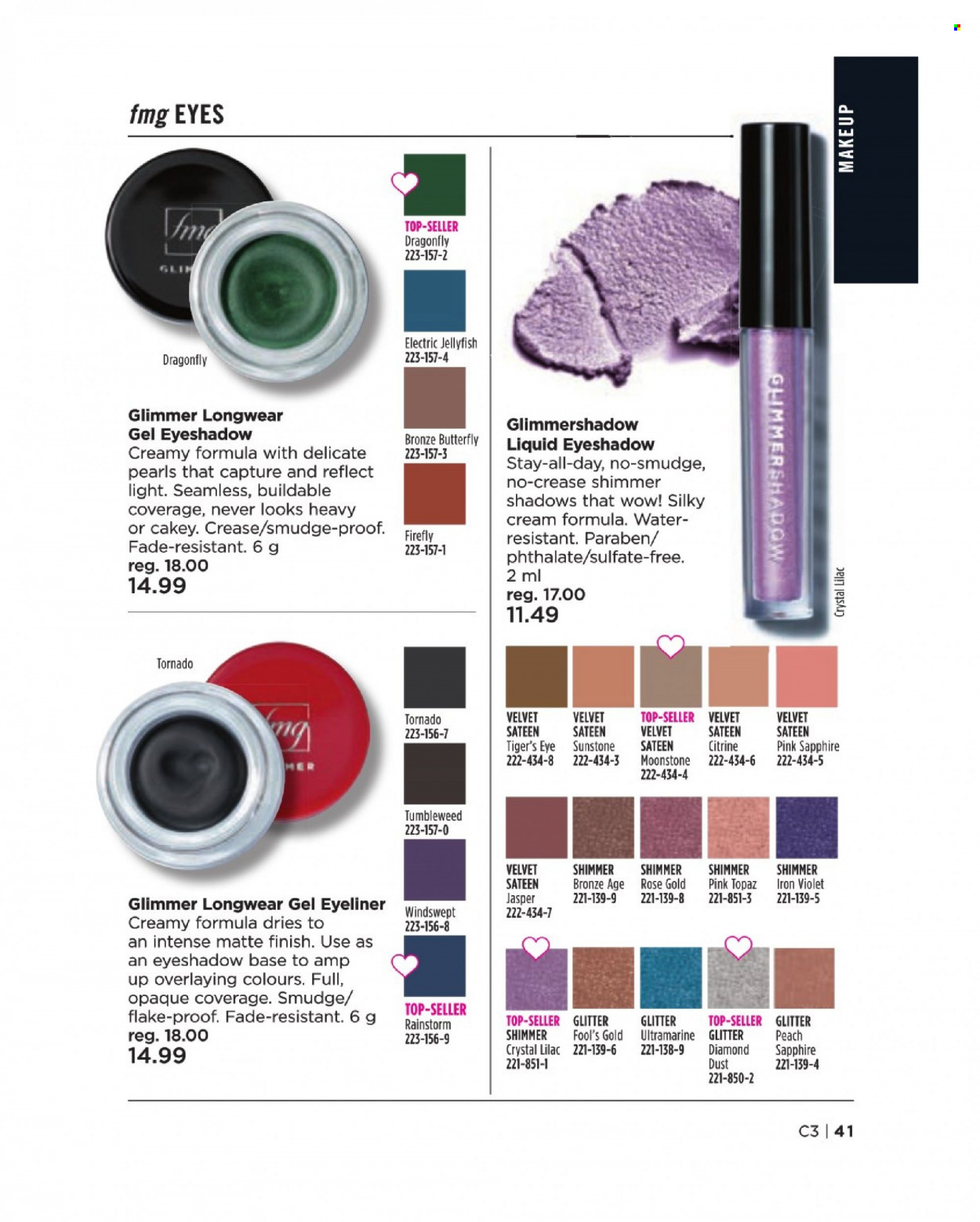 thumbnail - Avon Flyer - Sales products - eyeshadow, makeup, eyeliner. Page 41.