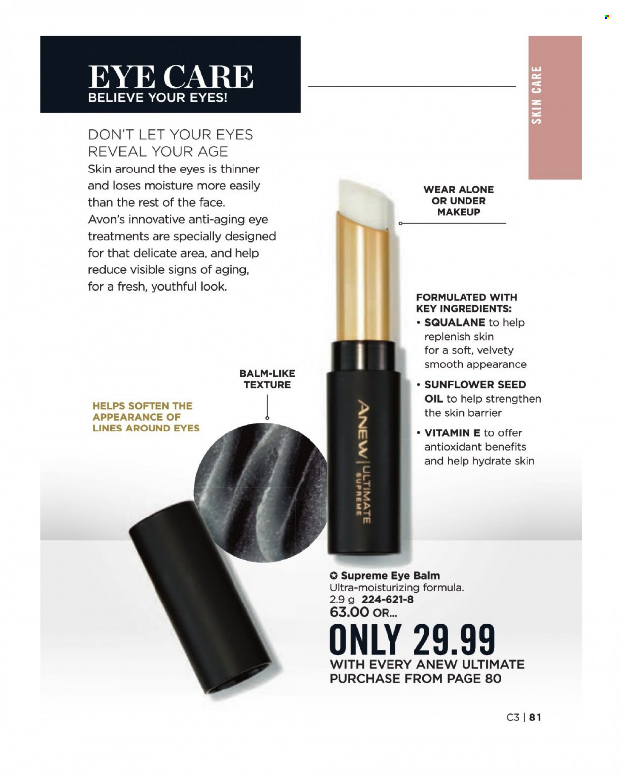 thumbnail - Avon Flyer - Sales products - Anew, makeup. Page 81.