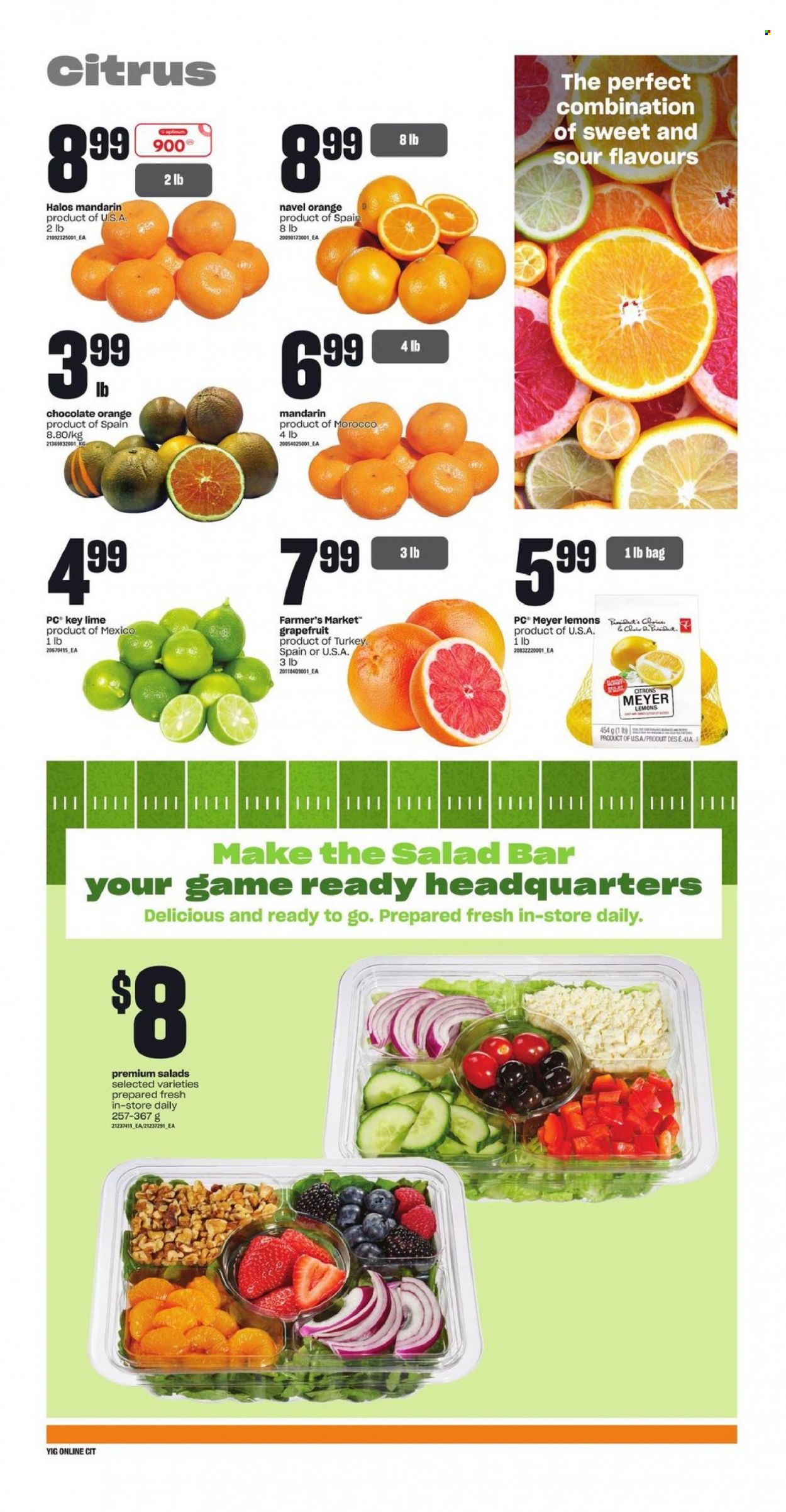 thumbnail - Independent Flyer - February 02, 2023 - February 08, 2023 - Sales products - salad, grapefruits, mandarines, lemons, navel oranges, chocolate, Optimum. Page 6.