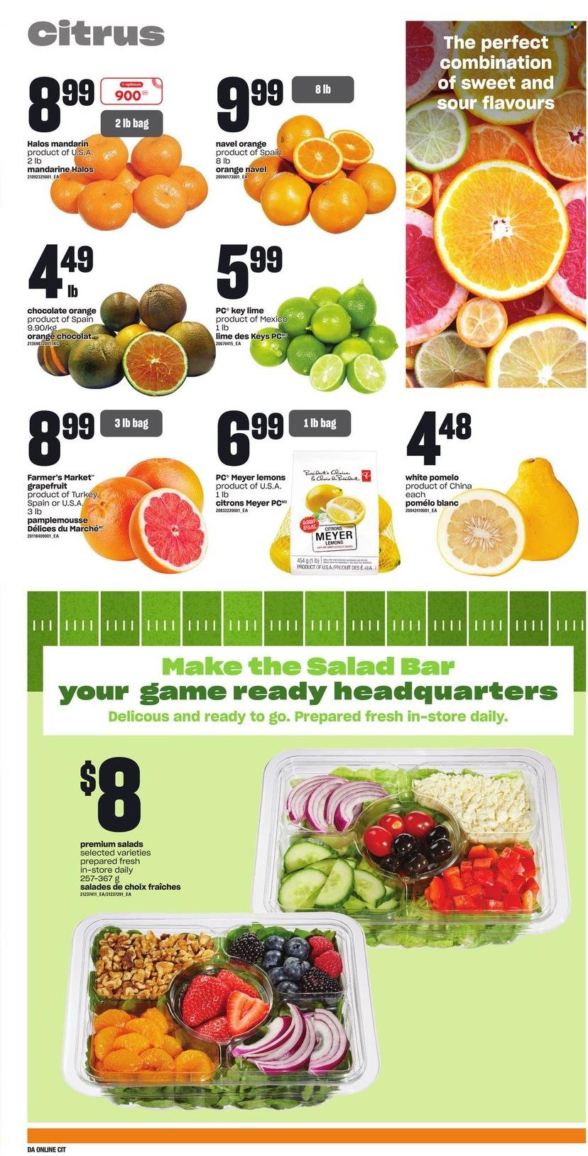 thumbnail - Dominion Flyer - February 02, 2023 - February 08, 2023 - Sales products - salad, grapefruits, mandarines, lemons, pomelo, navel oranges, chocolate, Optimum. Page 6.