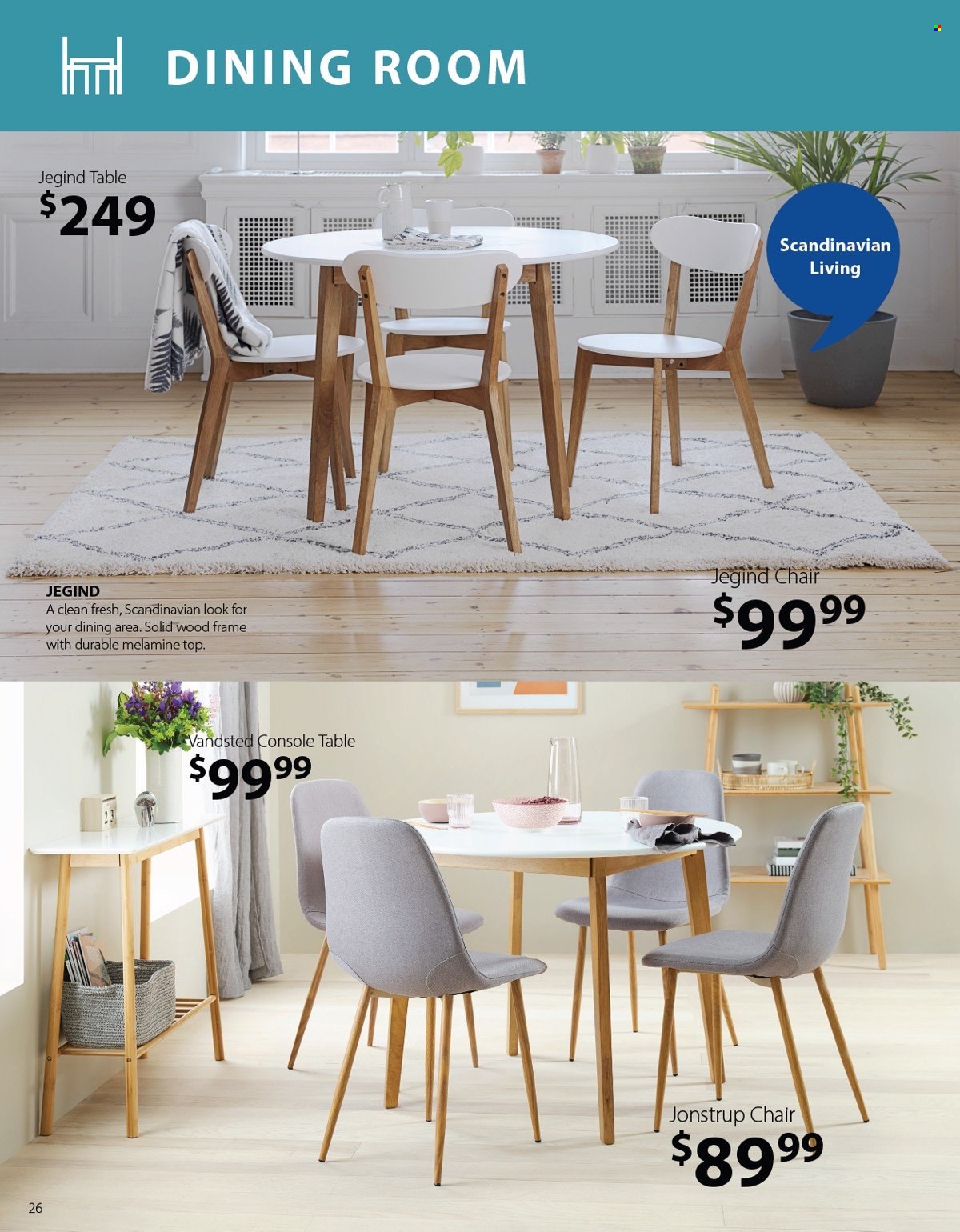 thumbnail - JYSK Flyer - Sales products - table, chair. Page 26.