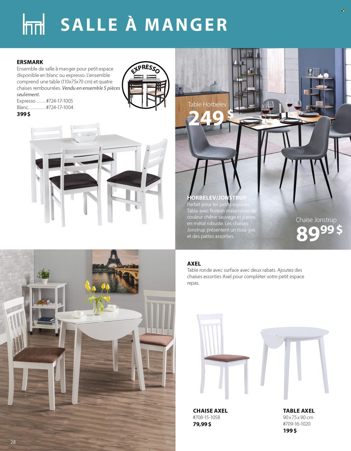 thumbnail - JYSK Flyer - Sales products - table. Page 28.