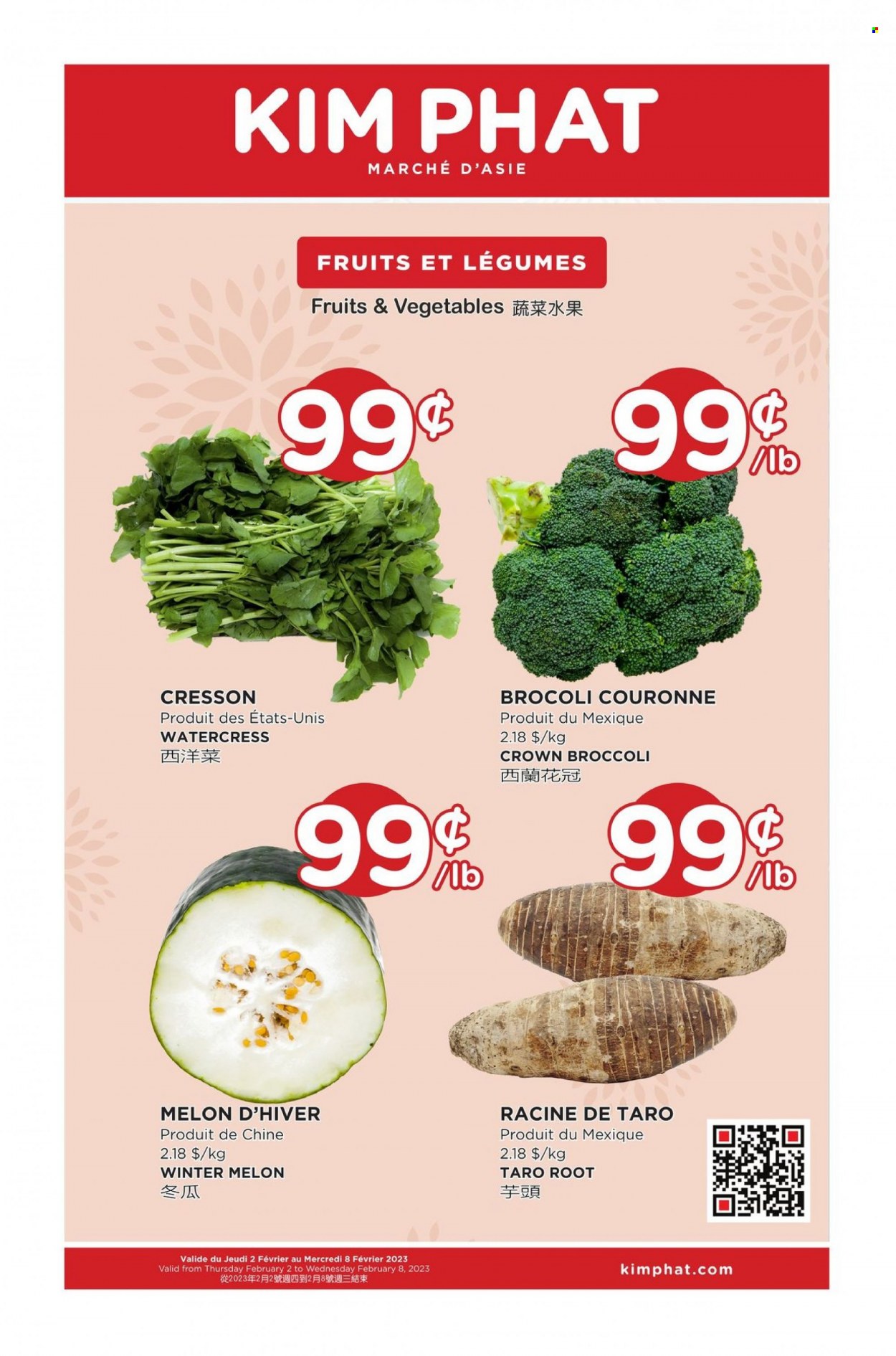 thumbnail - Kim Phat Flyer - February 02, 2023 - February 08, 2023 - Sales products - broccoli, melons, watercress. Page 7.