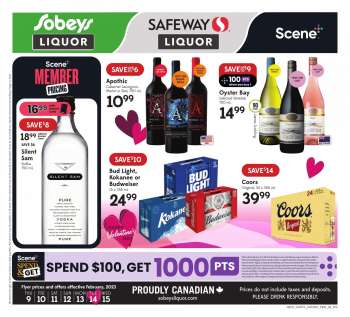 Circulaire Sobeys Liquor - 09 Février 2023 - 15 Février 2023.