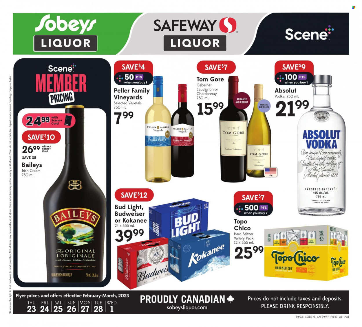 Sobeys Liquor flyer - February 23, 2023 - March 01, 2023. Page 1