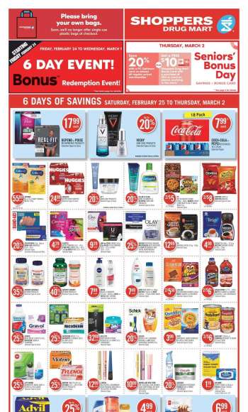 Circulaire Shoppers Drug Mart - 25 Février 2023 - 02 Mars 2023.