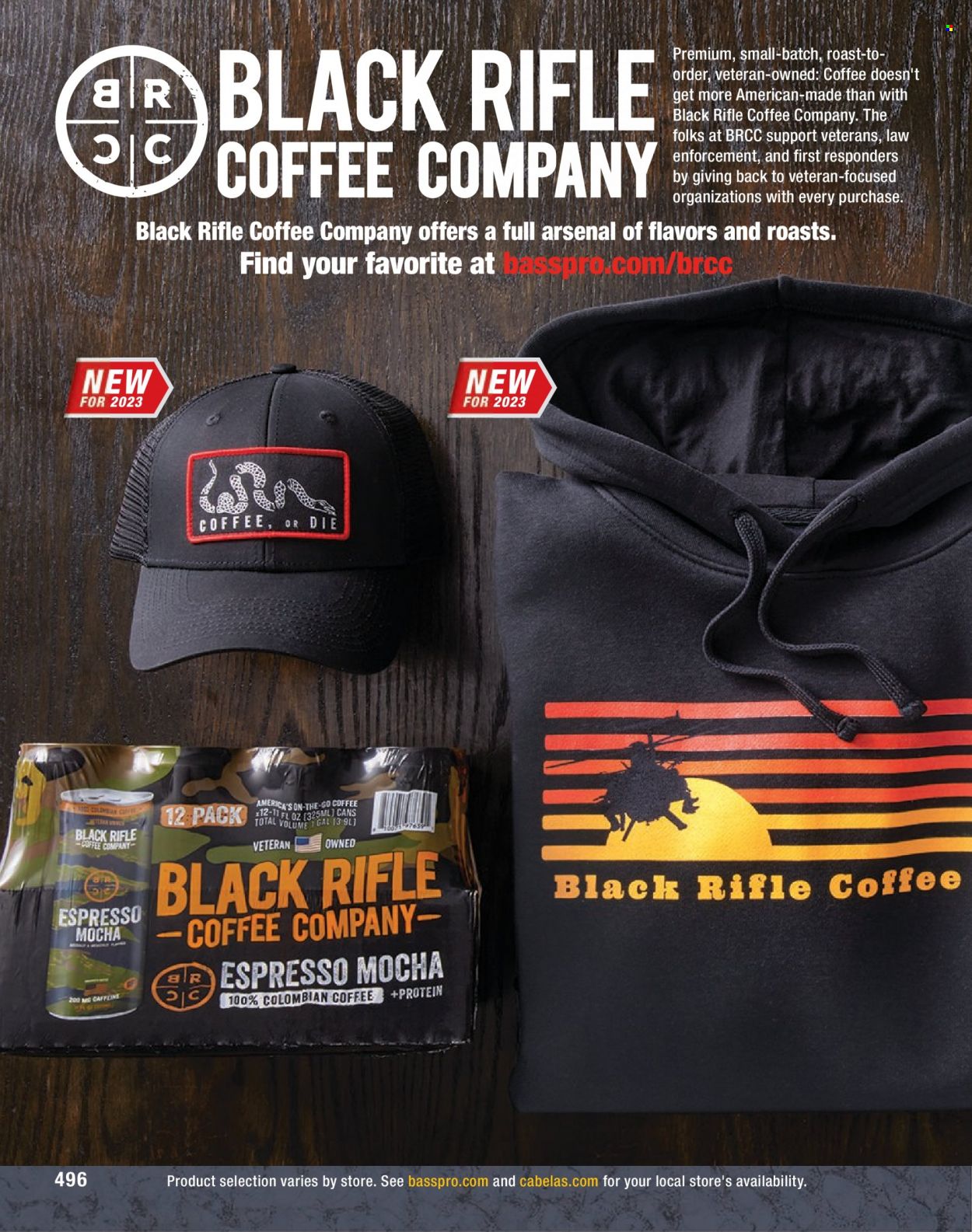 thumbnail - Bass Pro Shops Flyer - January 01, 2023 - December 31, 2023 - Sales products - coffee. Page 496.