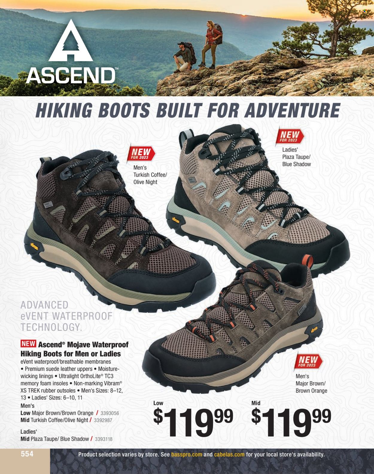 thumbnail - Bass Pro Shops Flyer - January 01, 2023 - December 31, 2023 - Sales products - coffee, boots. Page 554.
