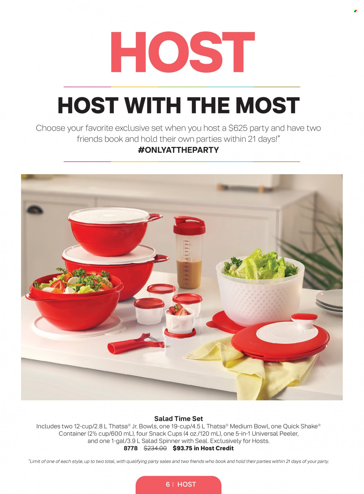 thumbnail - Tupperware Flyer - Sales products - peeler, bowl, container, book. Page 6.