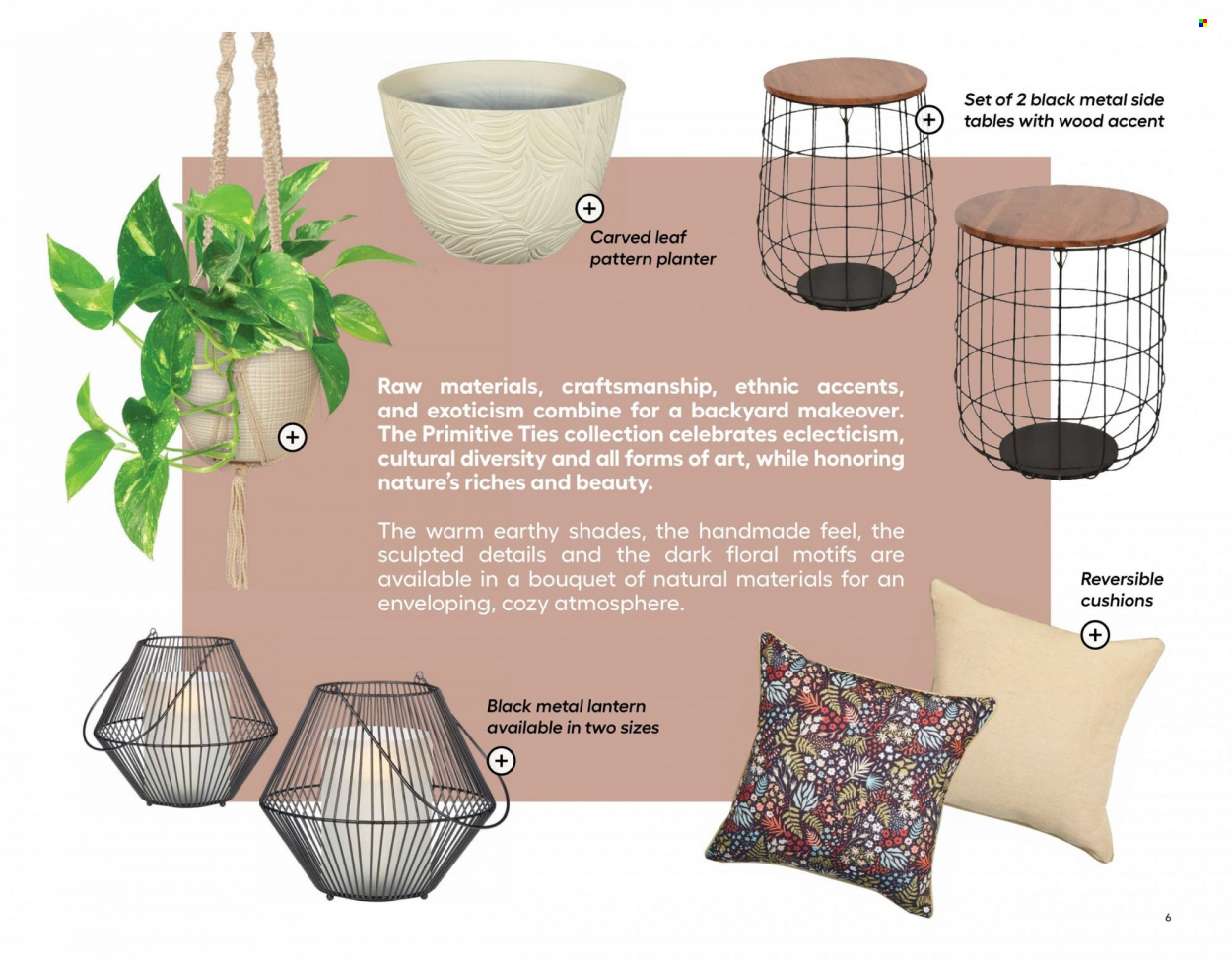 thumbnail - RONA Flyer - February 02, 2023 - June 30, 2023 - Sales products - cushion, table, lantern, metal lantern, bouquet. Page 6.