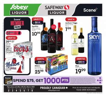 Sobeys Liquor Flyer - March 02, 2023 - March 08, 2023.