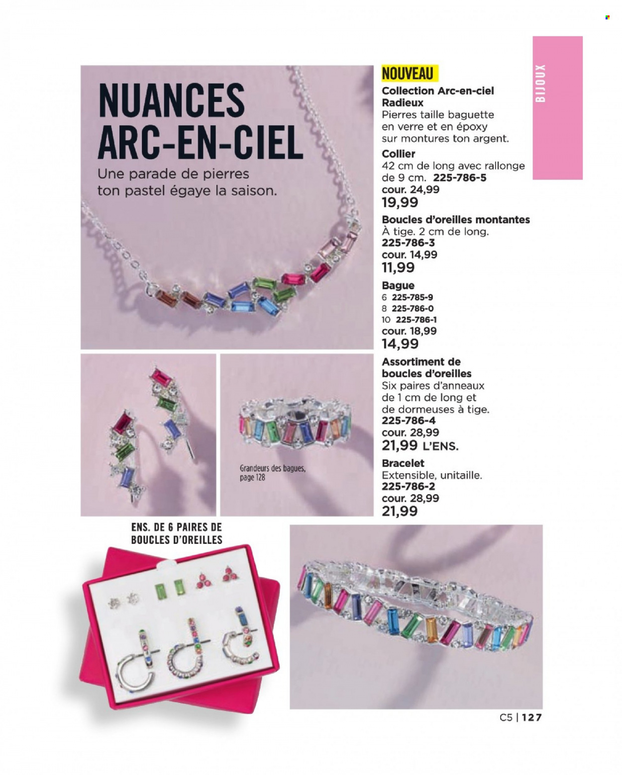 thumbnail - Circulaire Avon - Produits soldés - bague, bijouterie, bracelet, boucles d'oreilles. Page 127.