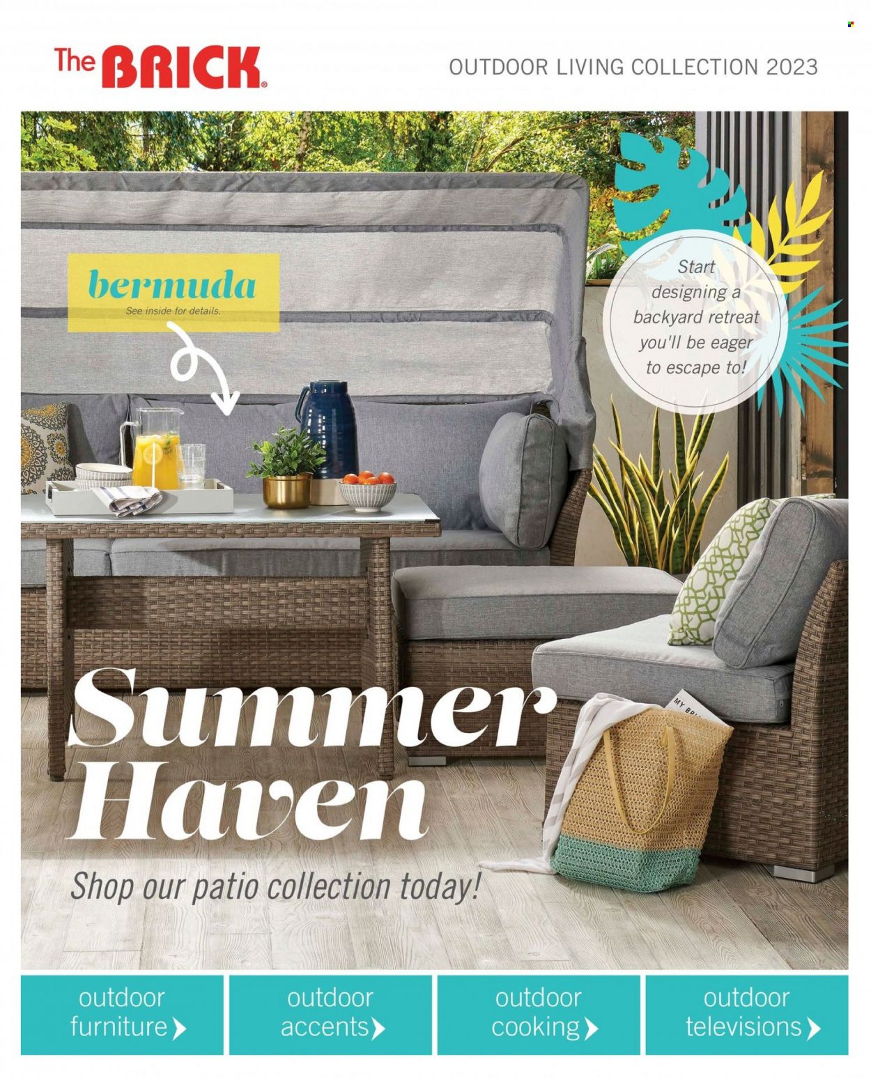 thumbnail - The Brick Flyer - March 01, 2023 - July 31, 2023 - Sales products - outdoor furniture. Page 1.