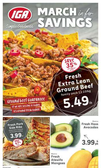 IGA SIMPLE GOODNESS flyer