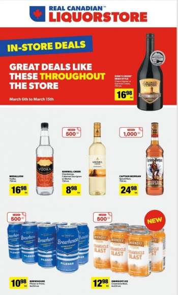 Circulaire Real Canadian Liquorstore - 06 Mars 2023 - 15 Mars 2023.