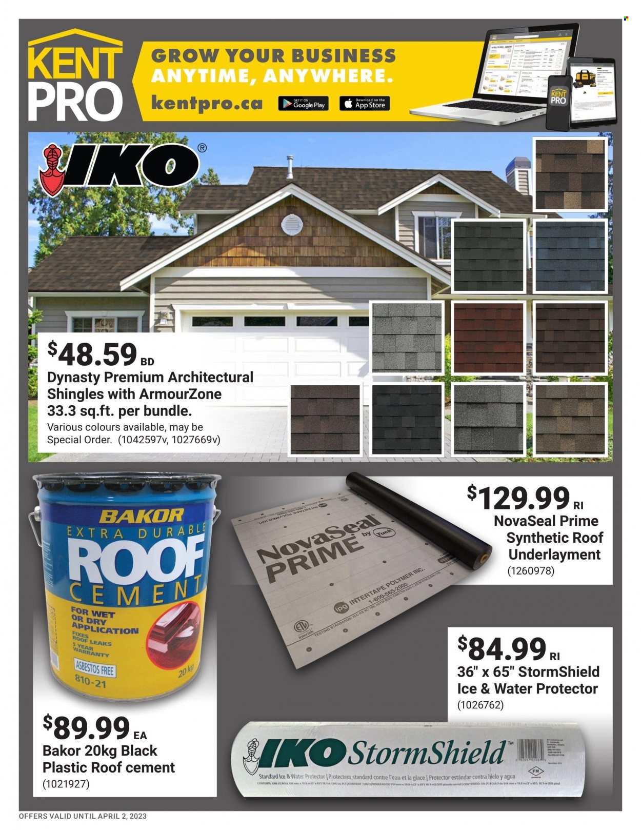 thumbnail - Kent Flyer - March 06, 2023 - April 02, 2023 - Sales products - water, shingle. Page 2.