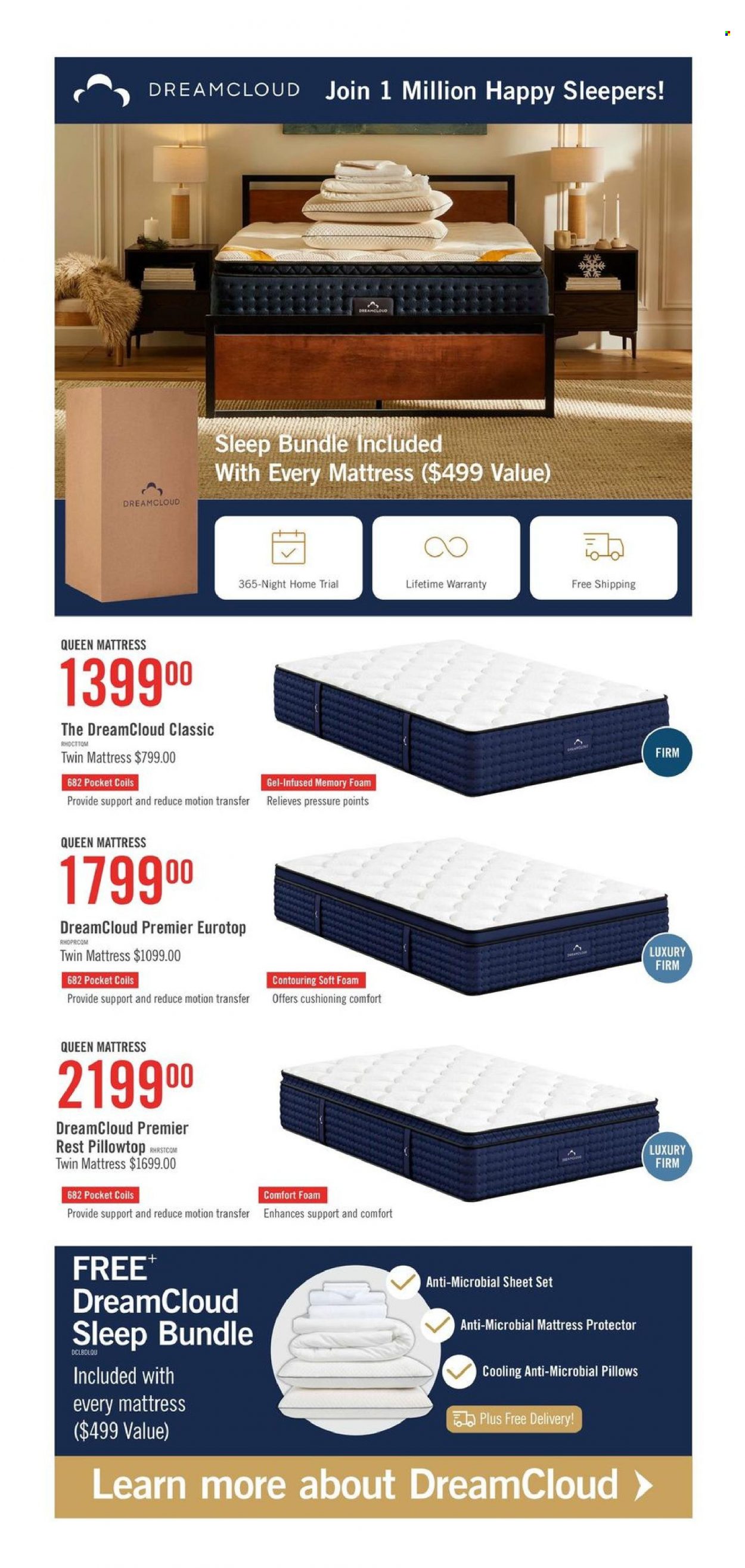 thumbnail - The Brick Flyer - March 14, 2023 - March 29, 2023 - Sales products - pillow, mattress protector, mattress. Page 5.