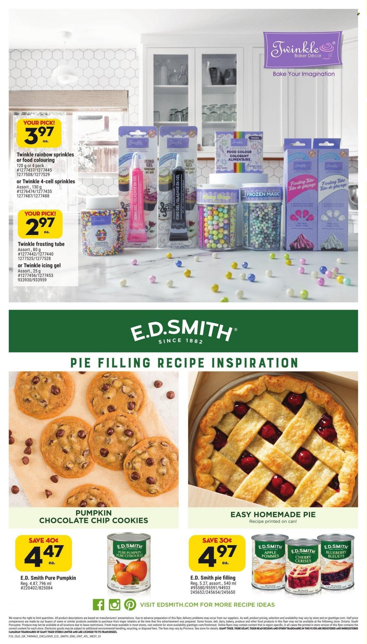 thumbnail - Giant Tiger Flyer - March 15, 2023 - March 21, 2023 - Sales products - Apple, cherries, cookies, chocolate chips, frosting, pie filling. Page 5.