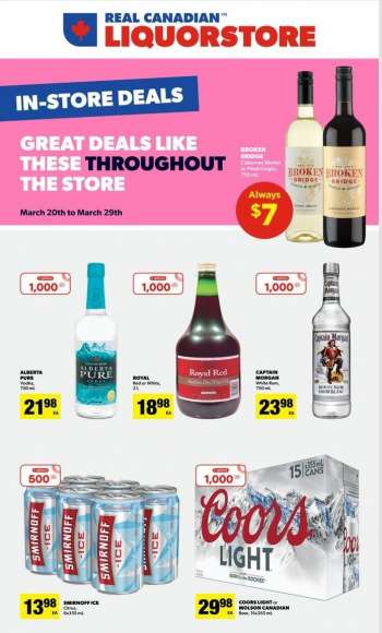 Circulaire Real Canadian Liquorstore - 20 Mars 2023 - 21 Mars 2023.