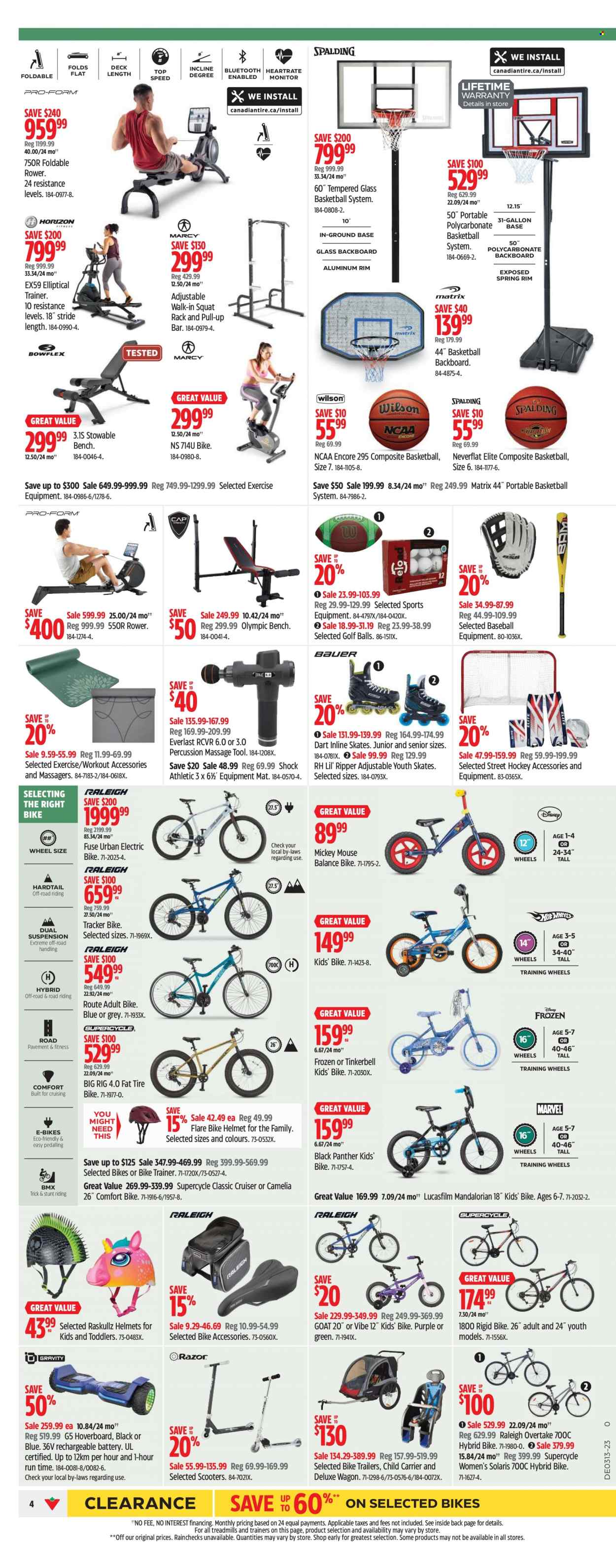 thumbnail - Circulaire Canadian Tire - 23 Mars 2023 - 30 Mars 2023 - Produits soldés - Everlast, hoverboard. Page 4.