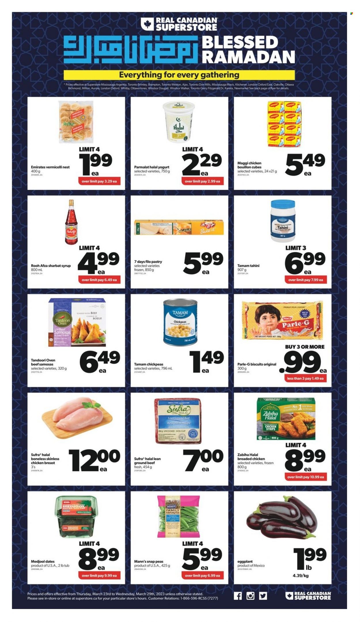 thumbnail - Circulaire Real Canadian Superstore - 23 Mars 2023 - 29 Mars 2023 - Produits soldés - biscuits, bouillon, Ajax. Page 1.