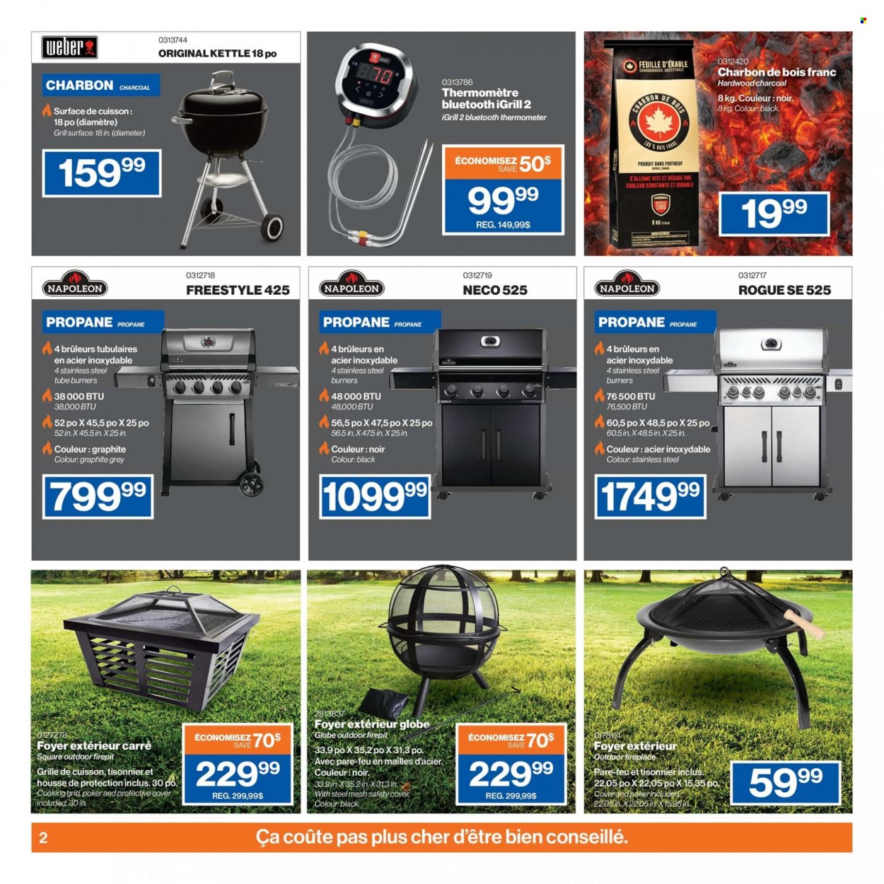 thumbnail - Patrick Morin Flyer - March 23, 2023 - March 29, 2023 - Sales products - thermometer, fireplace, grill, Weber. Page 2.