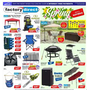 FACTORY DIRECT flyer