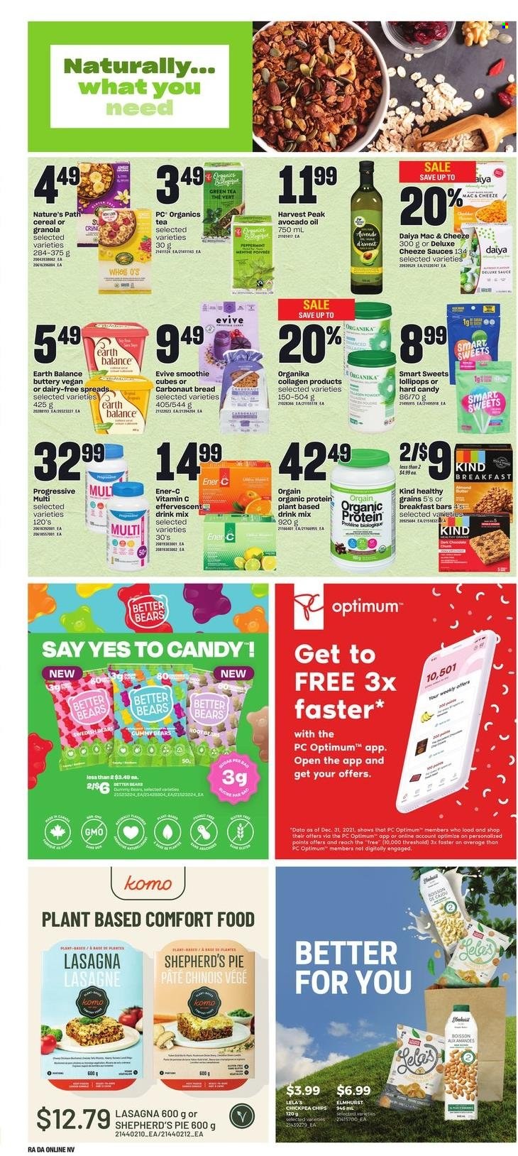 thumbnail - Dominion Flyer - March 23, 2023 - March 29, 2023 - Sales products - bread, pie, lasagna meal, lollipop, chips, cereals, avocado oil, smoothie, green tea, tea, Optimum, vitamin c, granola. Page 5.