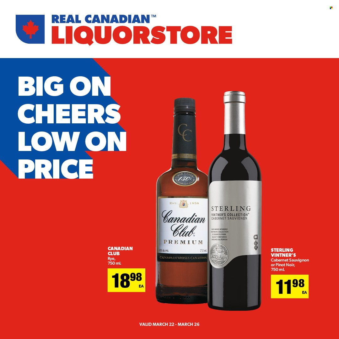 Real Canadian Liquorstore flyer - March 22, 2023 - March 26, 2023. Page 1