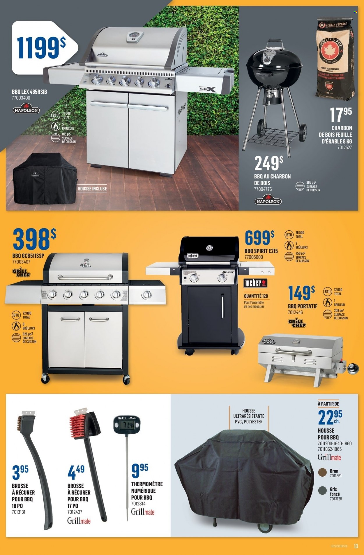 thumbnail - Canac Flyer - March 23, 2023 - March 29, 2023 - Sales products - grill, Weber. Page 14.