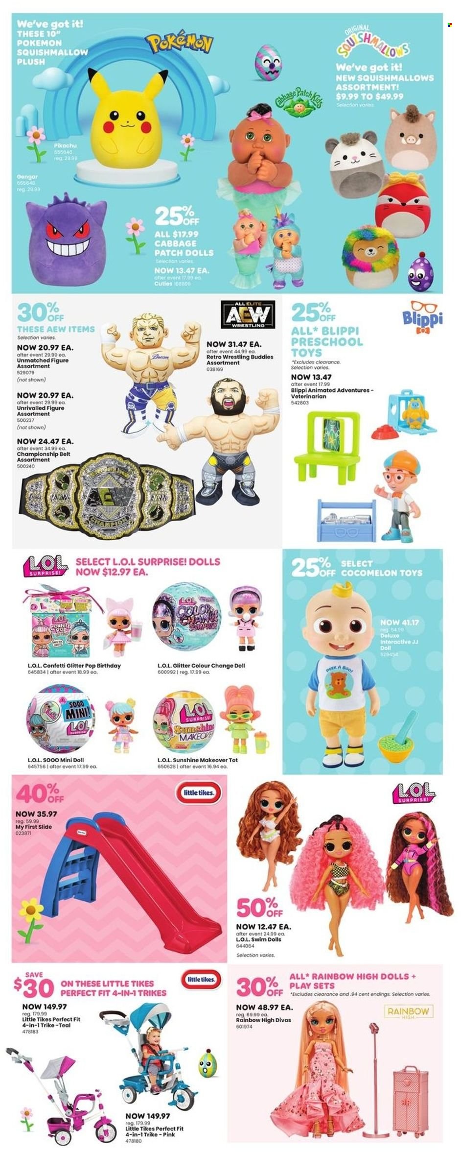 thumbnail - Toys''R''Us Flyer - March 23, 2023 - April 05, 2023 - Sales products - Pokémon, doll, play set, toys, Pikachu, L.O.L. Surprise, Squishmallows, Little Tikes. Page 3.